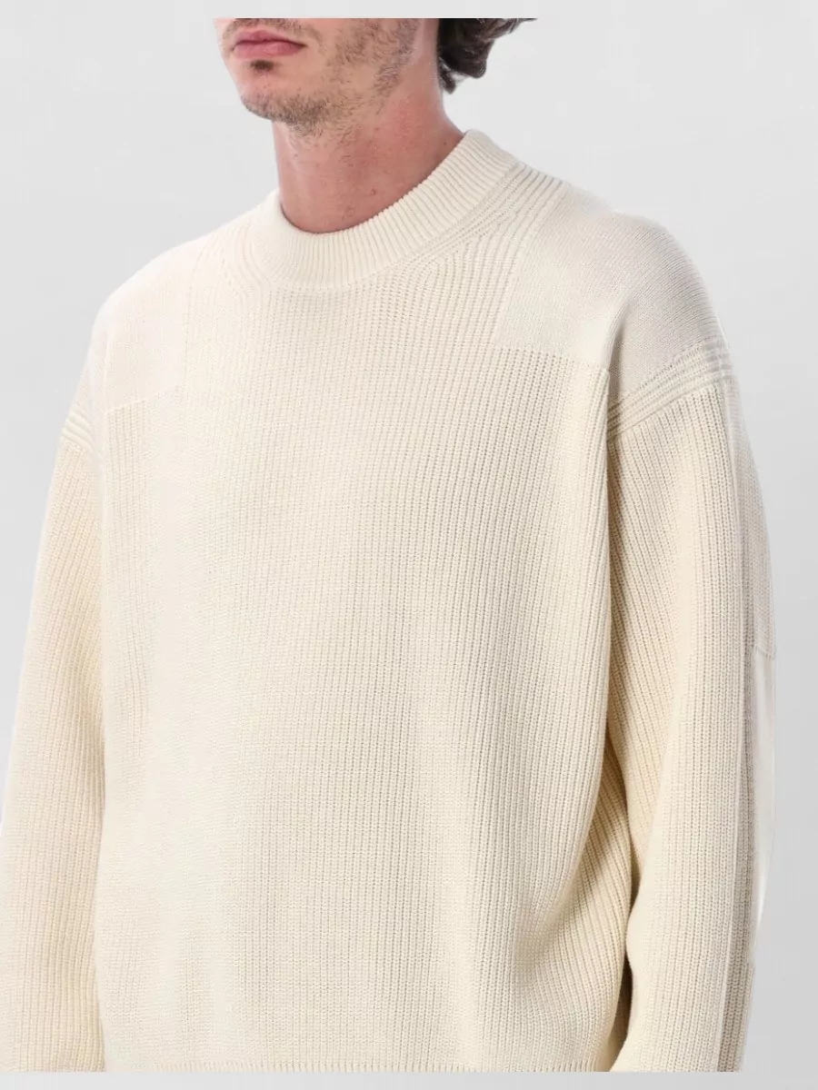 Studio Nicholson Cotton Crewneck Ribbed Knit Sweater