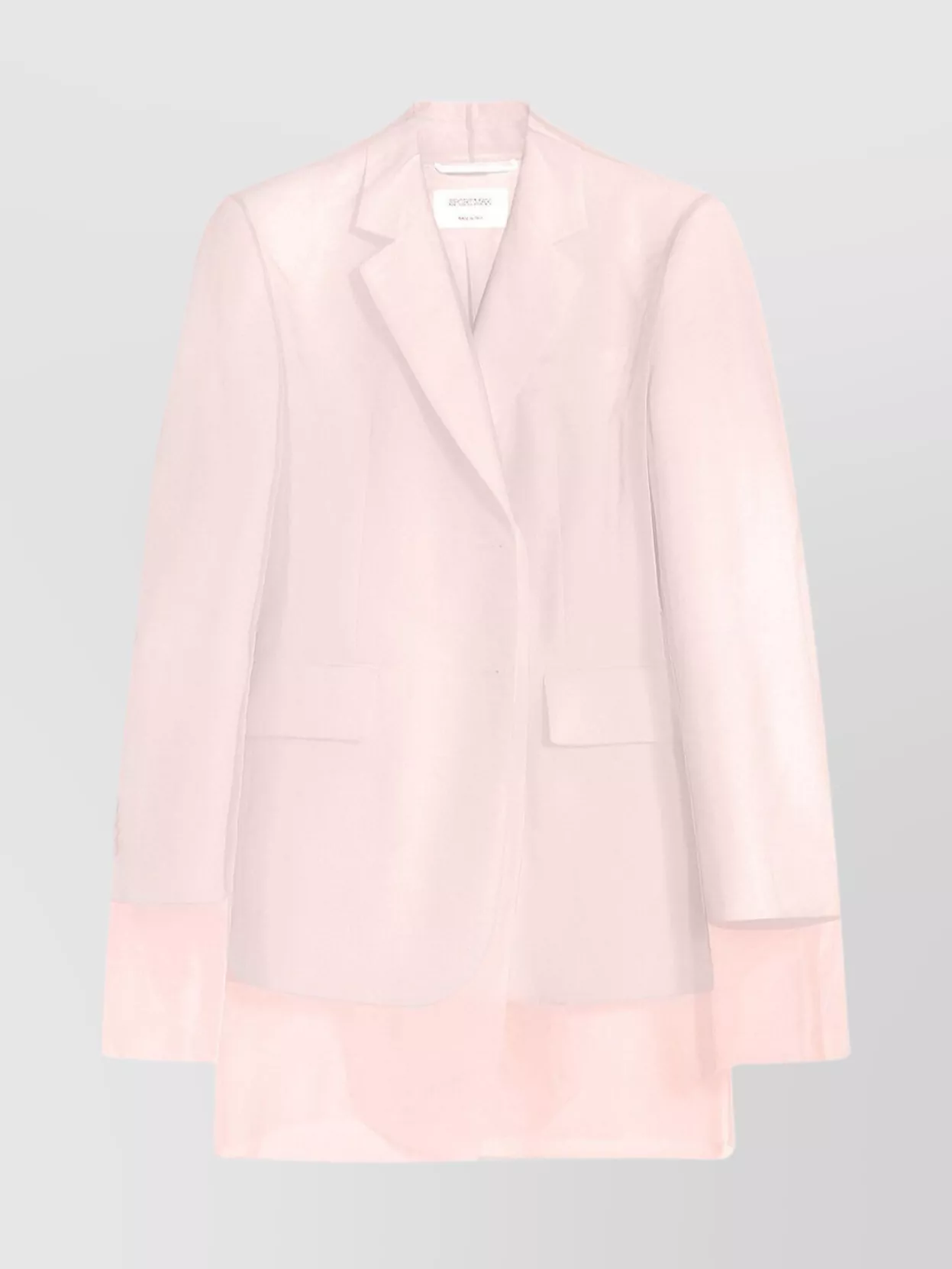Shop Sportmax Sheer Tulle Layer Blazer With Flap Pockets