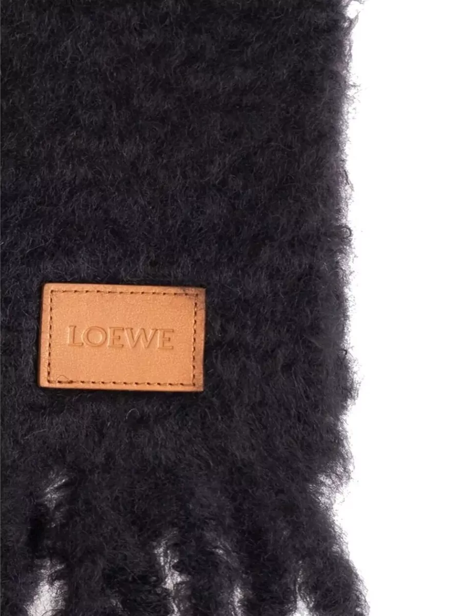 Loewe Textured Scarf Featuring Soft Brushed Finish