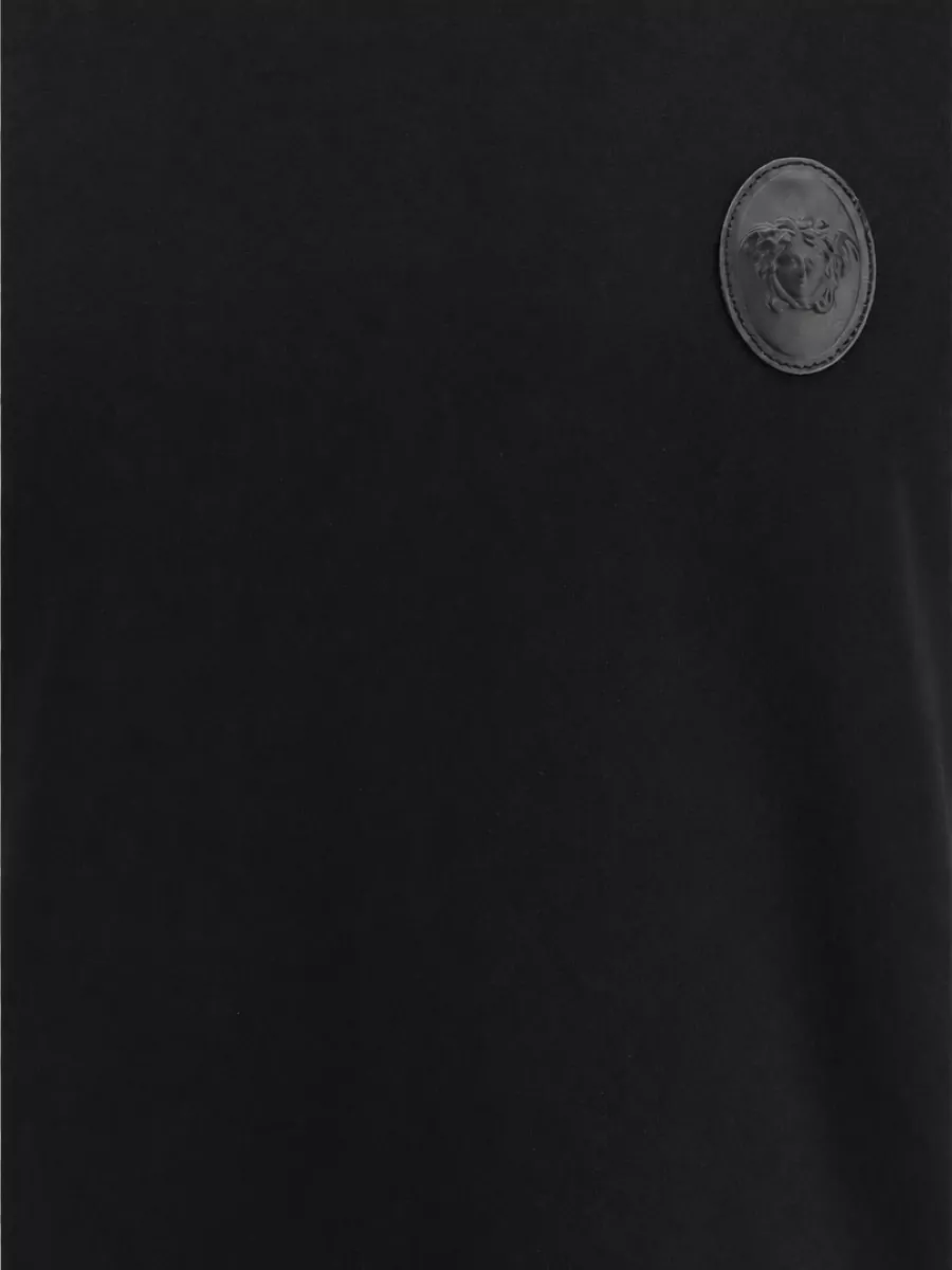 Versace Cotton Ribbed Crew-Neck Short-Sleeve T-Shirt