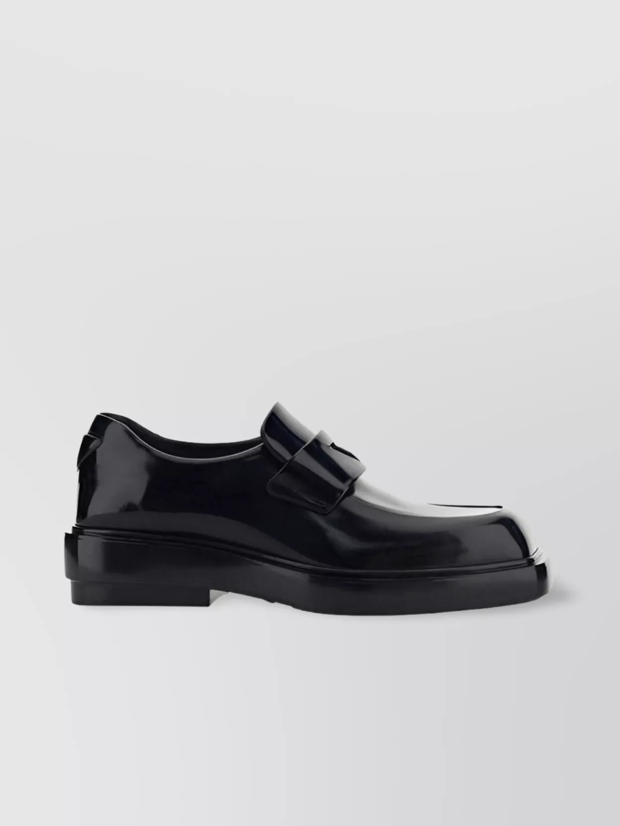 Shop Prada Leather Calfskin Loafers Geometric Toe