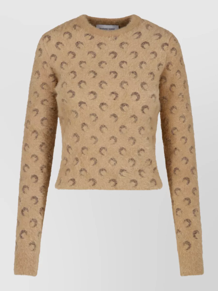 Marine Serre cashmere crewneck sweatshirt