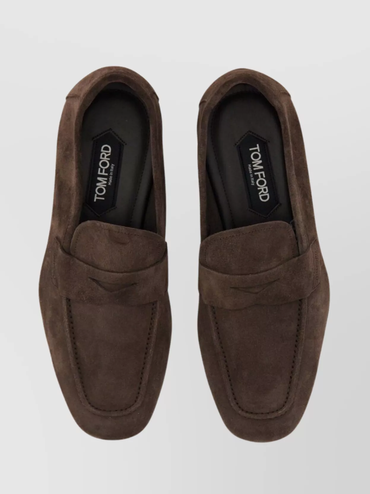 Tom Ford Almond Toe Suede Finish Loafers