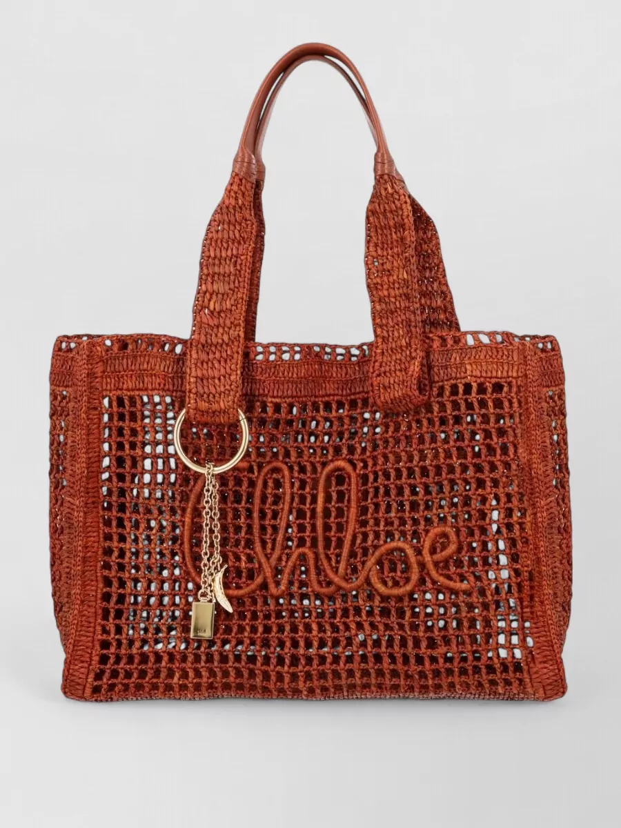 Chloé Woody Raffia Tote Bag