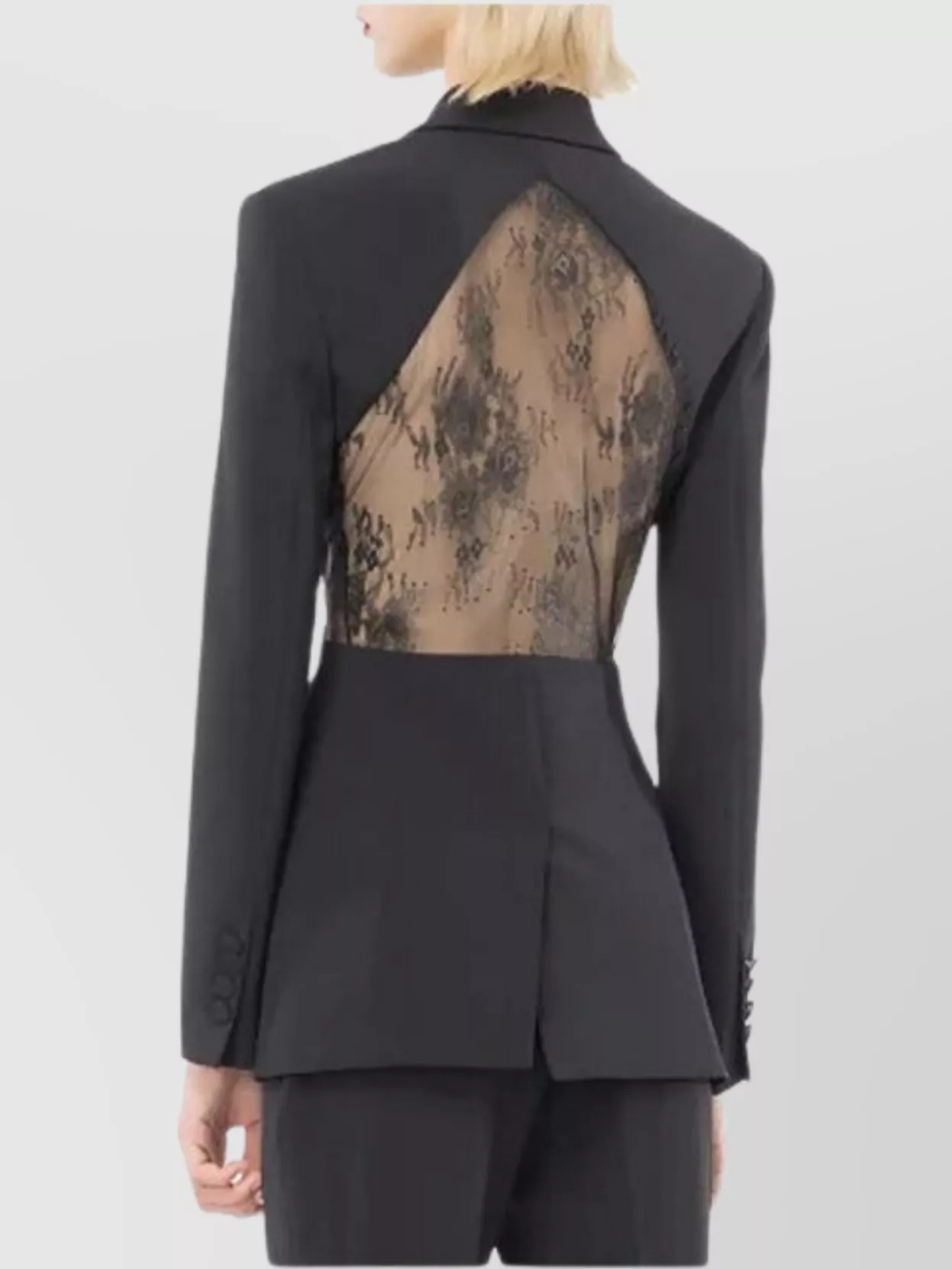 Pinko Flap Pockets Lace Detailing Notched Lapel