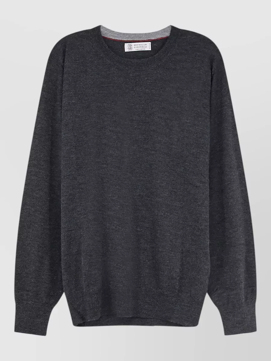 Brunello Cucinelli Cashmere silk crew-neck long-sleeve sweater