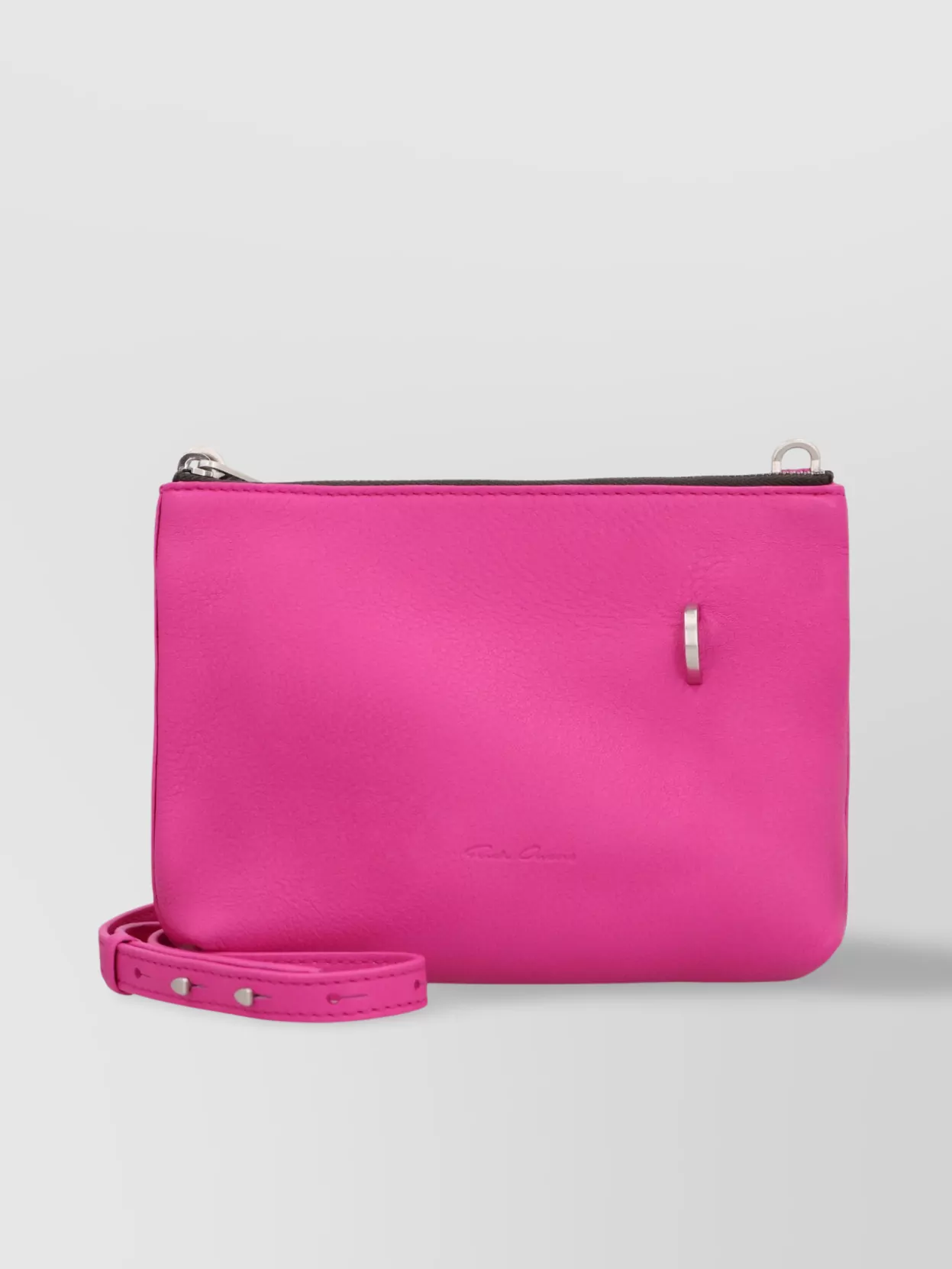 Rick Owens Mini Leather Shoulder Bag With Adjustable Strap