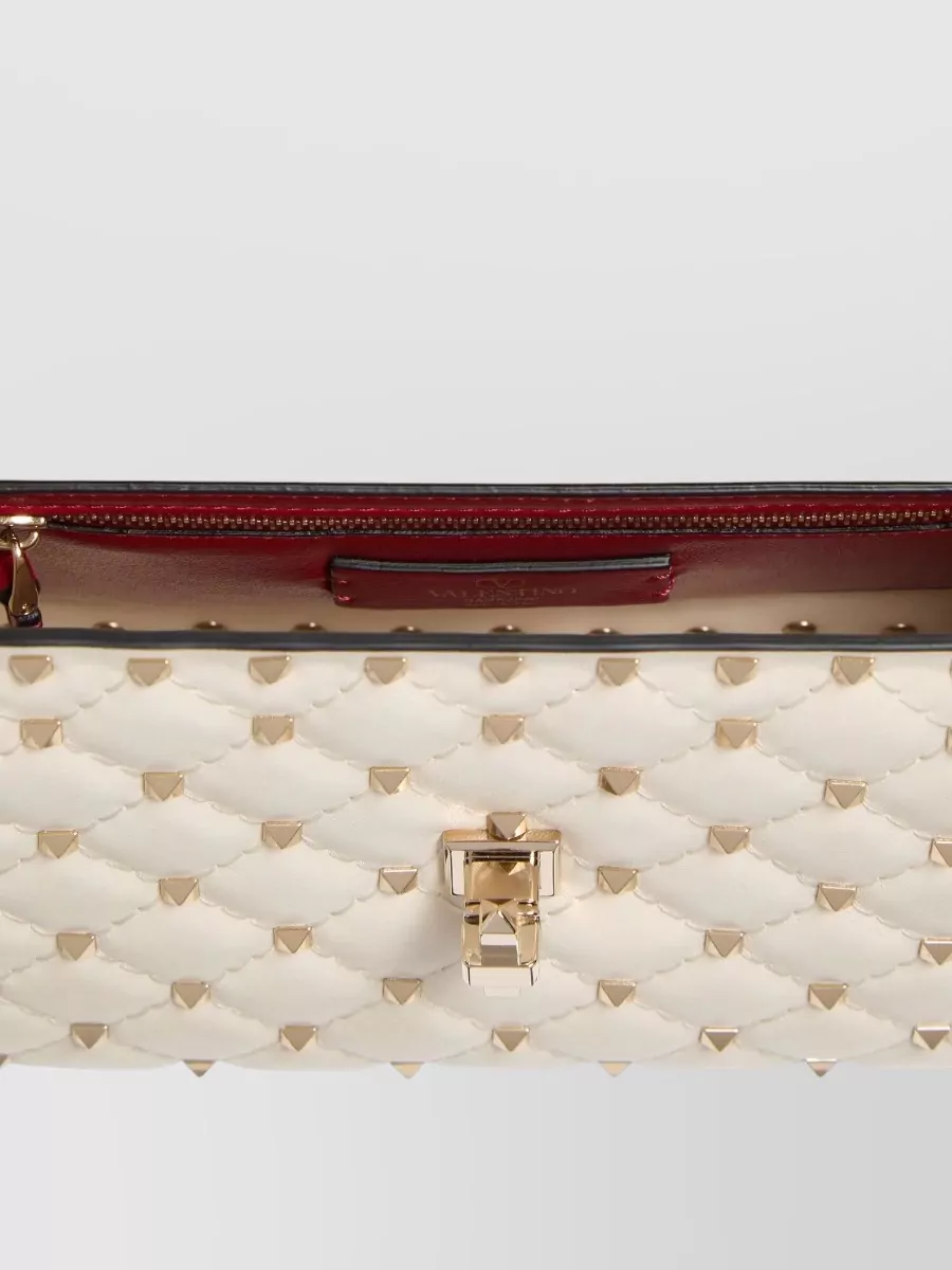 Valentino Garavani Rockstud Spike Medium Leather Clutch Bag