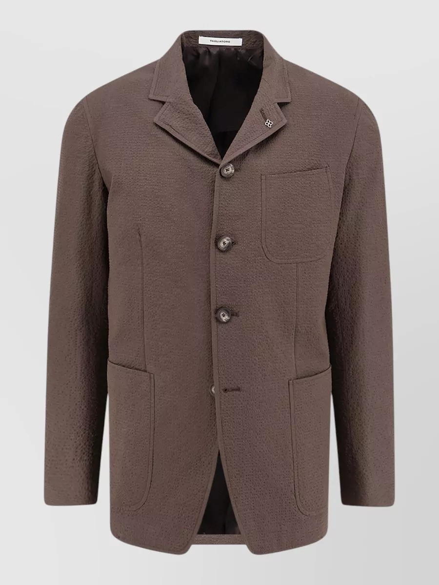 Tagliatore Single-breasted cotton blazer