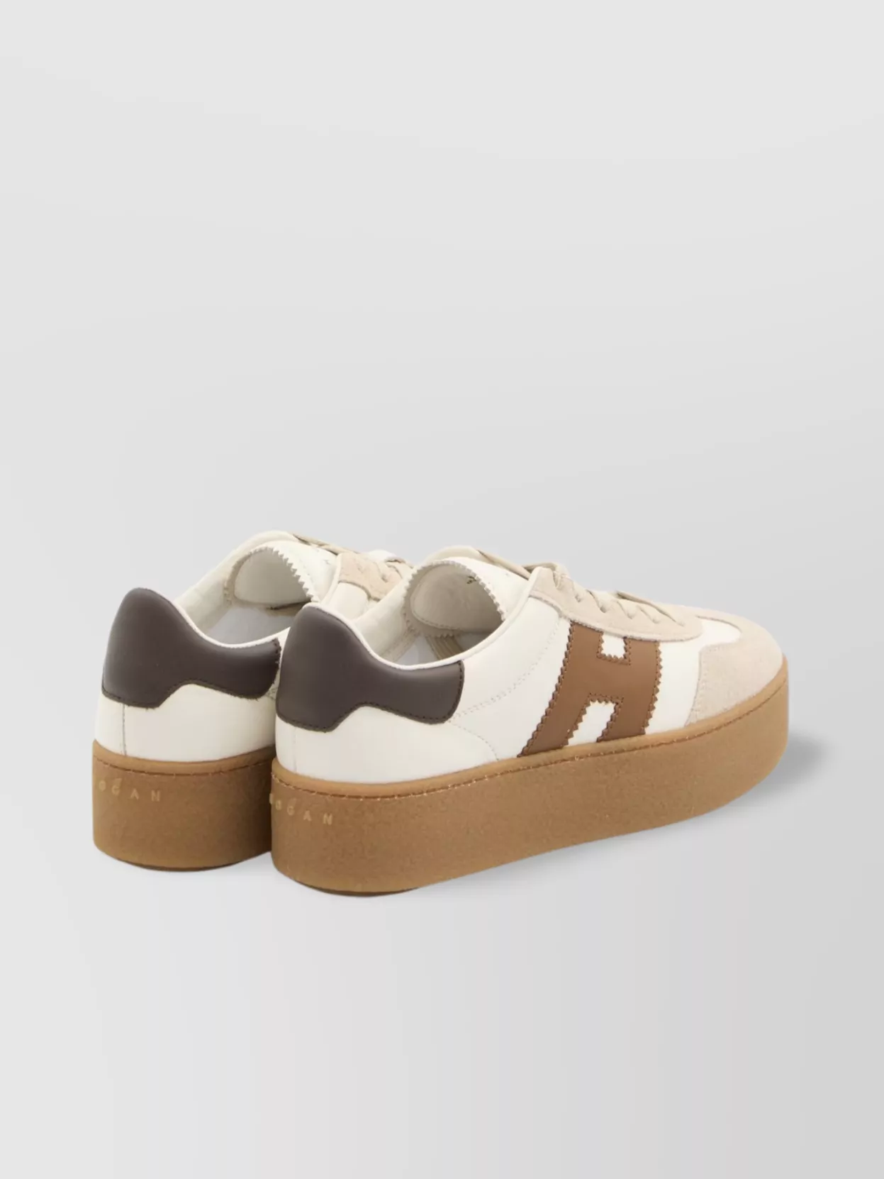 Hogan H698 Platform Sneakers In Brown