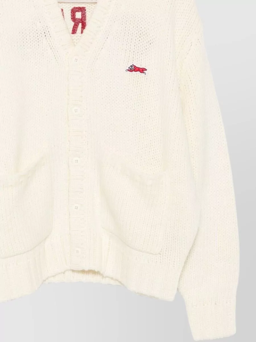 Icecream Chunky-Knit V-Neck Wool-Blend Cardigan