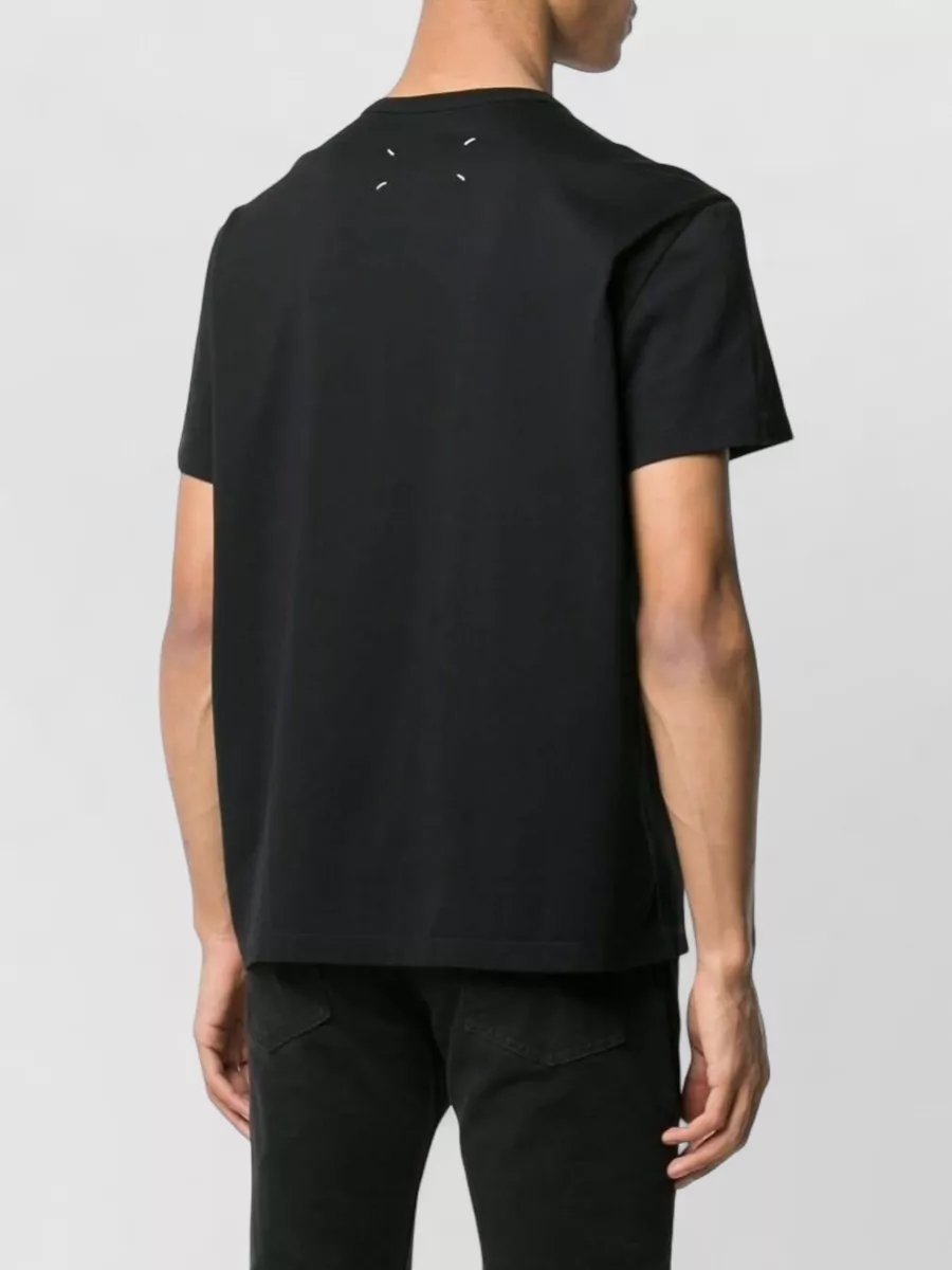 Maison Margiela Cotton T Shirt Embroidered Detail Round Neck