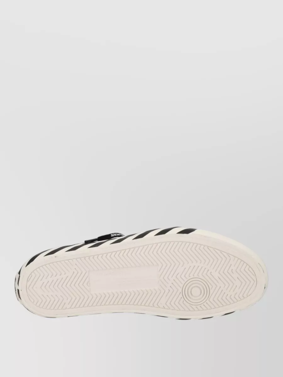 Off-White Canvas Lace-Up Sneakers