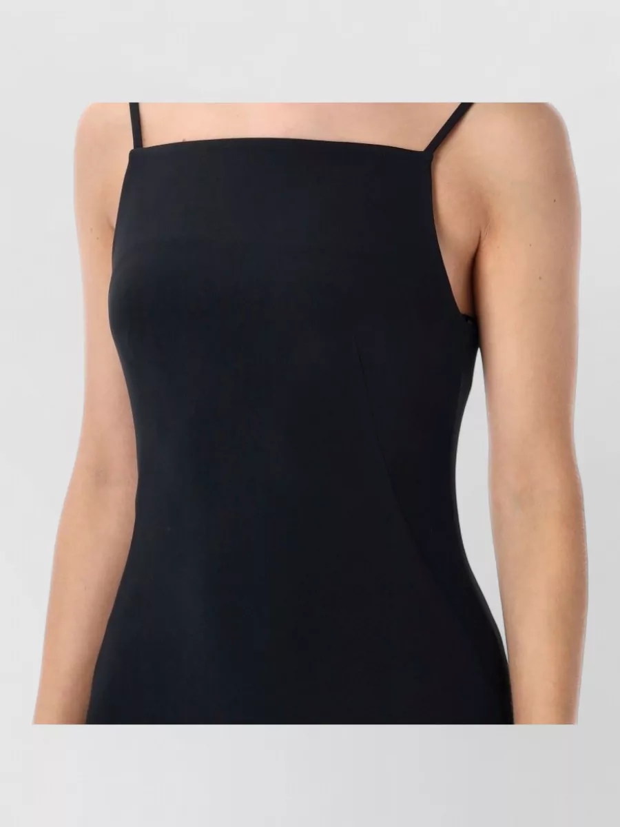 Givenchy Mini Dress Crepe Cady Square Neckline In Black