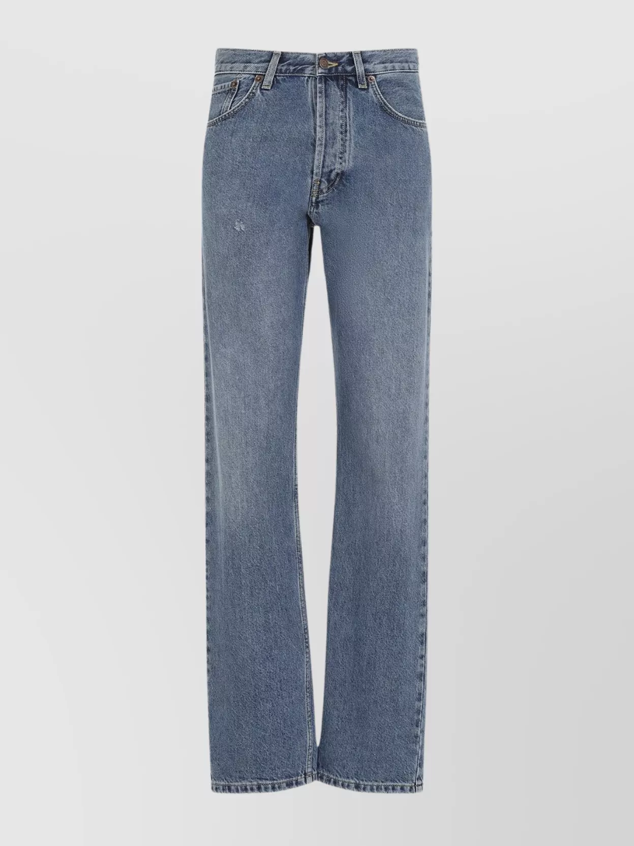 Moschino Relaxed High-waist Jeans With Classic Five-pocket Styling In Blue