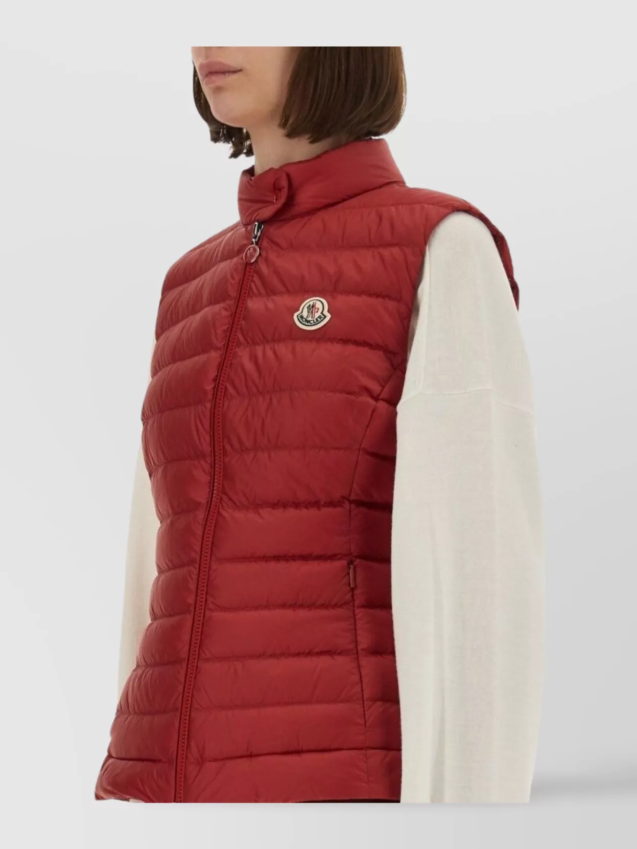 Moncler Fitted High Neck Sleeveless Padded Vest