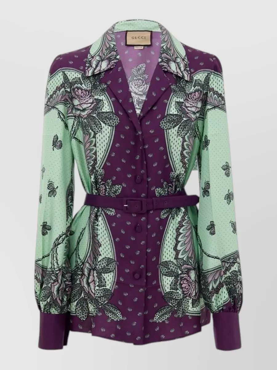 Gucci silk pattern shirt
