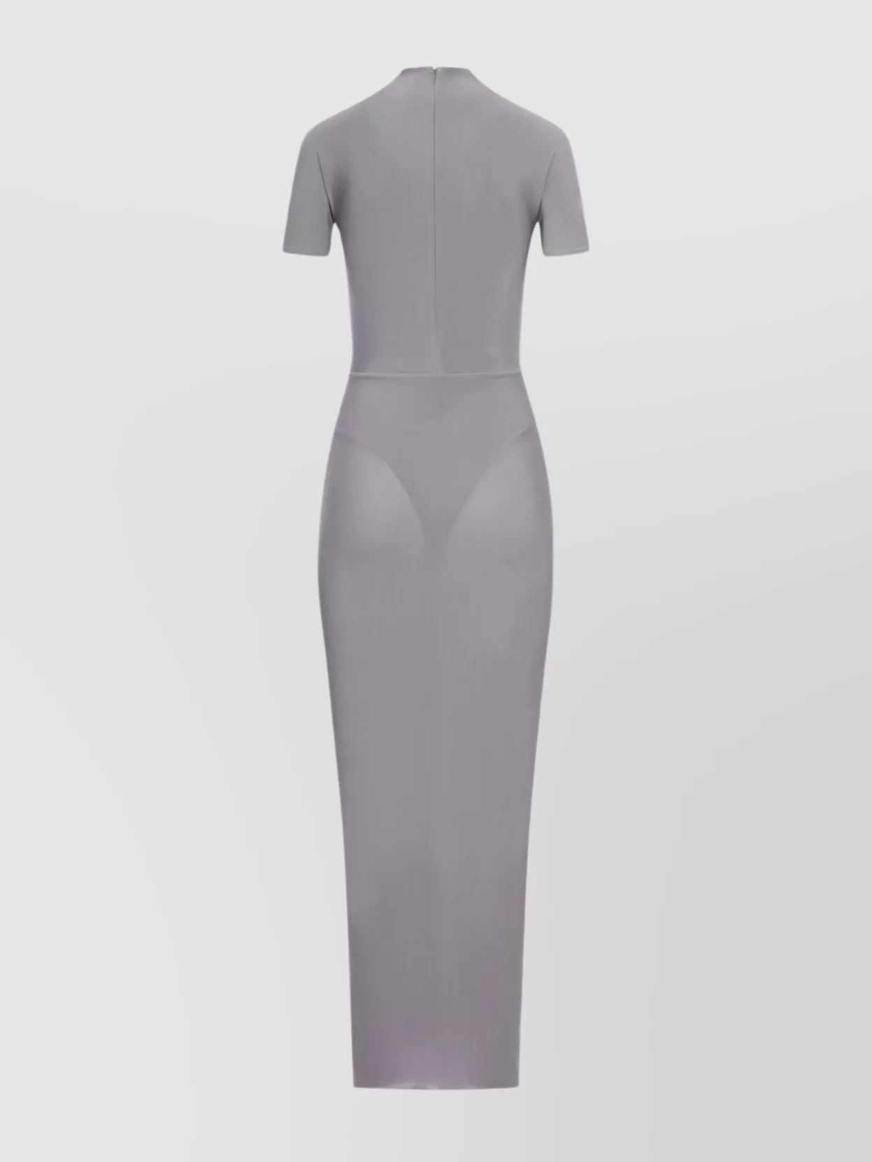 Alaïa Gathered Waist High Neck Maxi Dress