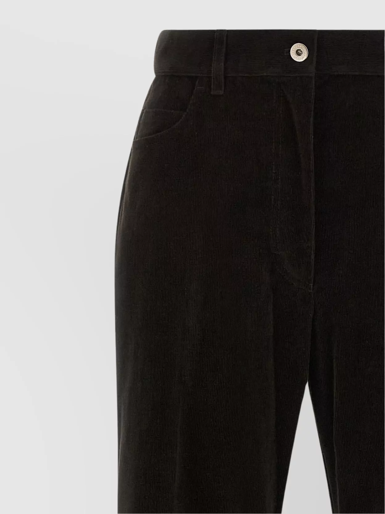 Ferragamo Velvet Trousers With Flared Leg And Belt Loops