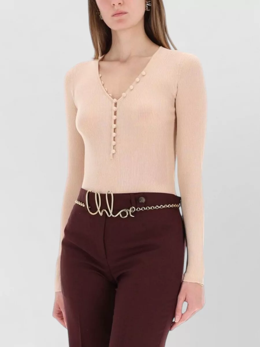 Chloé Ribbed Wool Sweatshirt