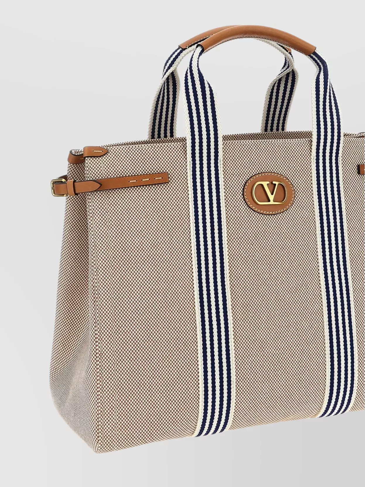 Valentino Antibes Striped Top Handles Handbag