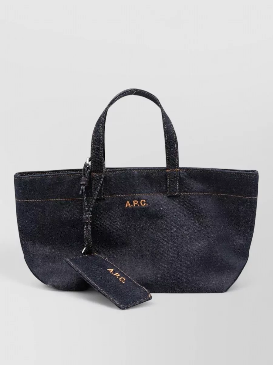 A.P.C. Drummer small denim shoulder bag