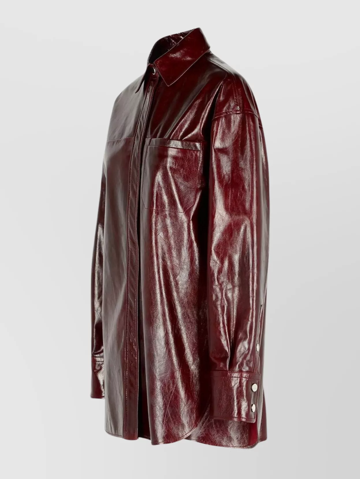 Sportmax Borel Nappa Leather Jacket With Chest Pocket