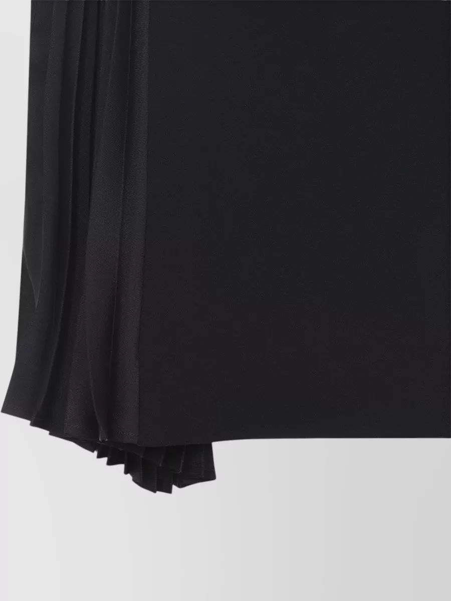 Jil Sander Virgin Wool Asymmetric Pleated Midi Skirt