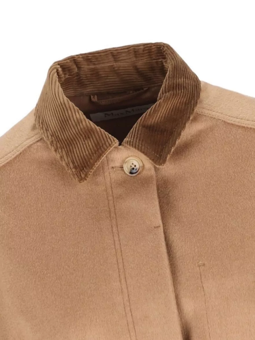 Max Mara Belted Waist Jacket Corduroy Collar
