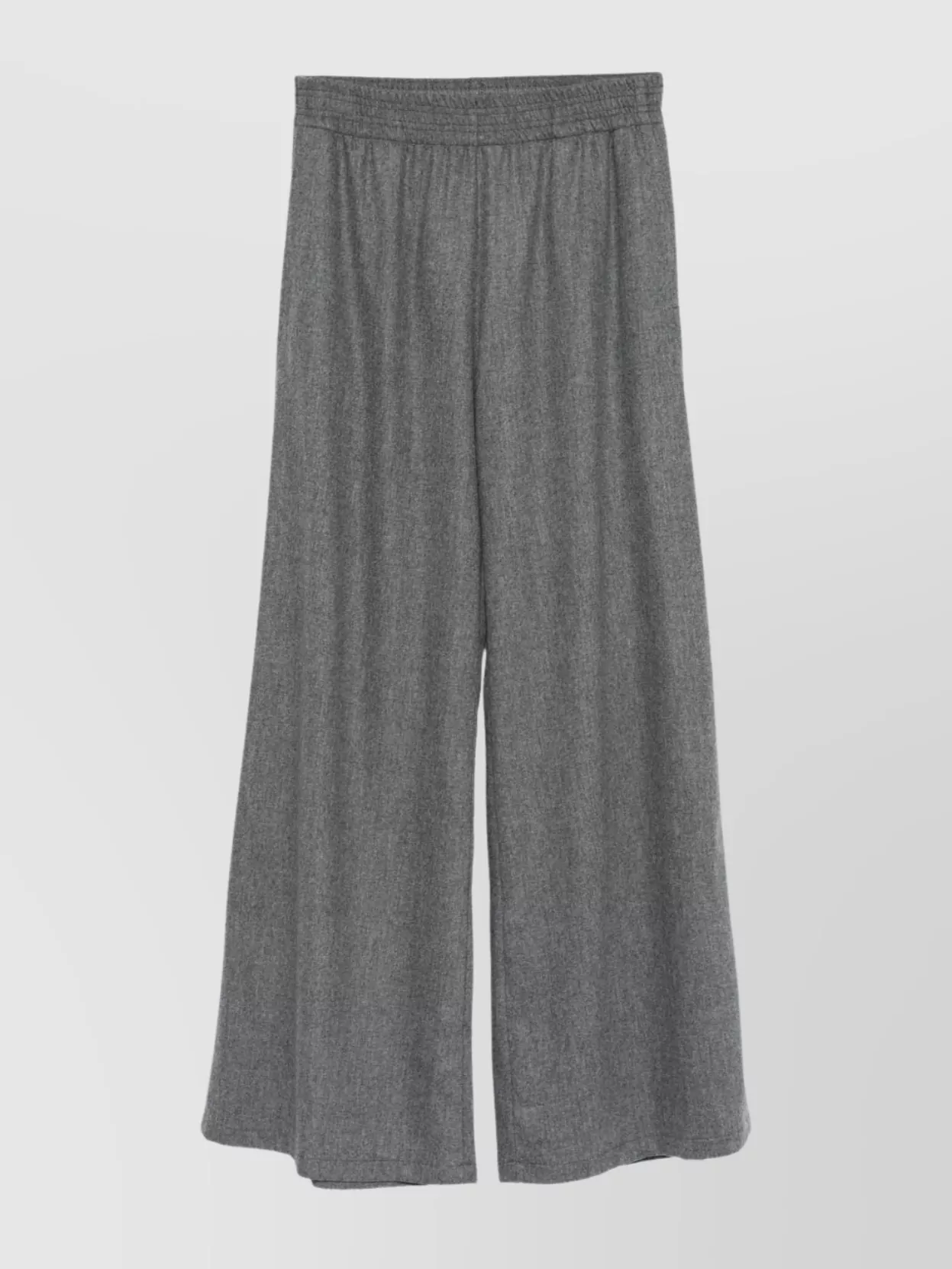 Fabiana Filippi Comfortable Wide-leg Trousers Elastic Waistband In Gray