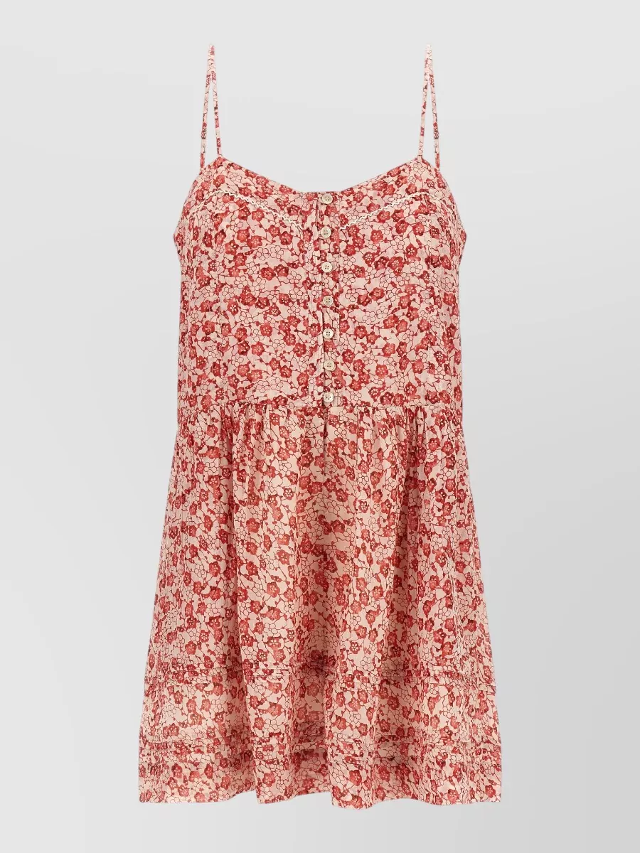 Isabel Marant Étoile Vickia Shorts Jumpsuit Gathered Waist Florals