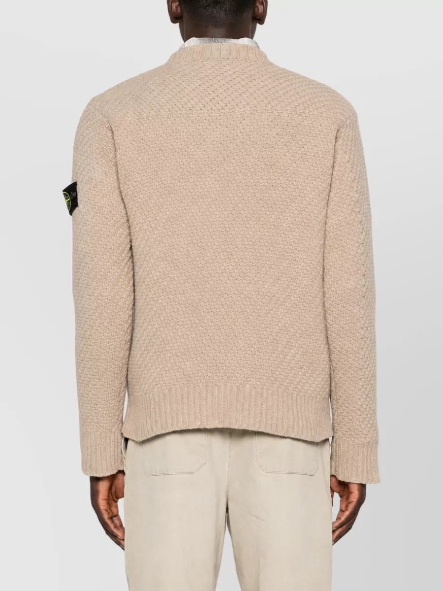 Stone Island Loose Waffle-Knit Crewneck Jumper