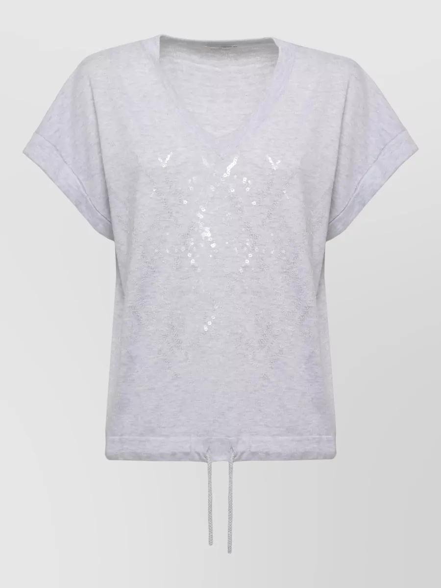 Panicale V-Neck Short-Sleeve Cotton T-Shirt