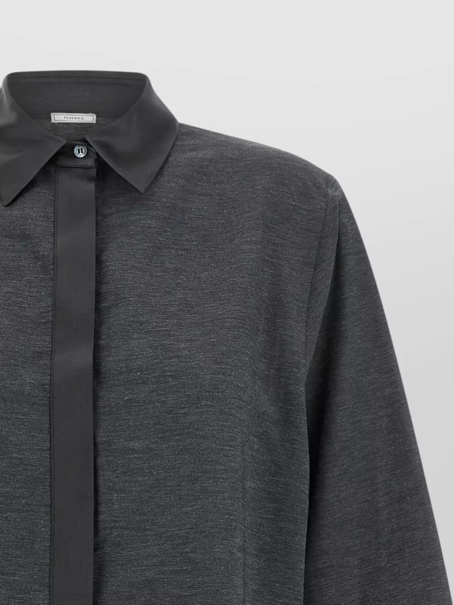 Peserico Lyocell Organza Relaxed-Fit Shirt