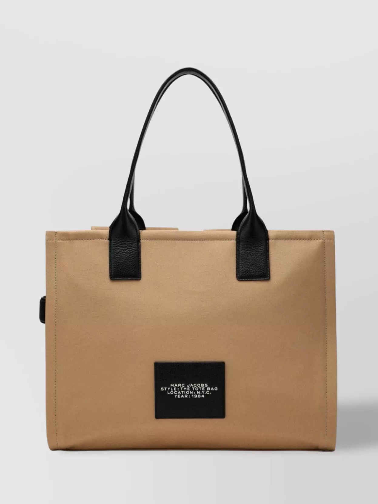 Marc Jacobs Large Canvas Tote Bag With Top Handles In Brown