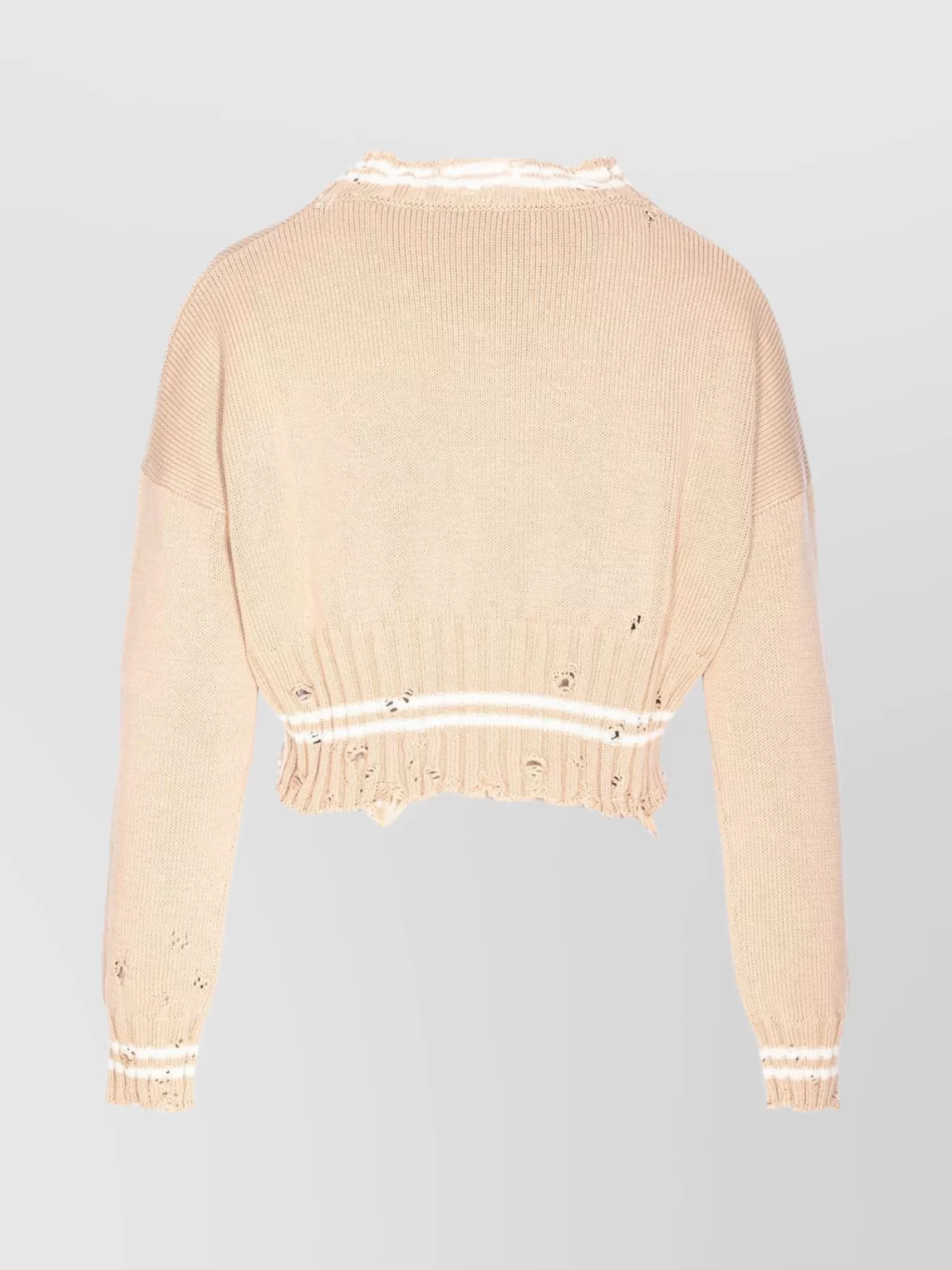 Marni Distressed Crop Crewneck Sweater