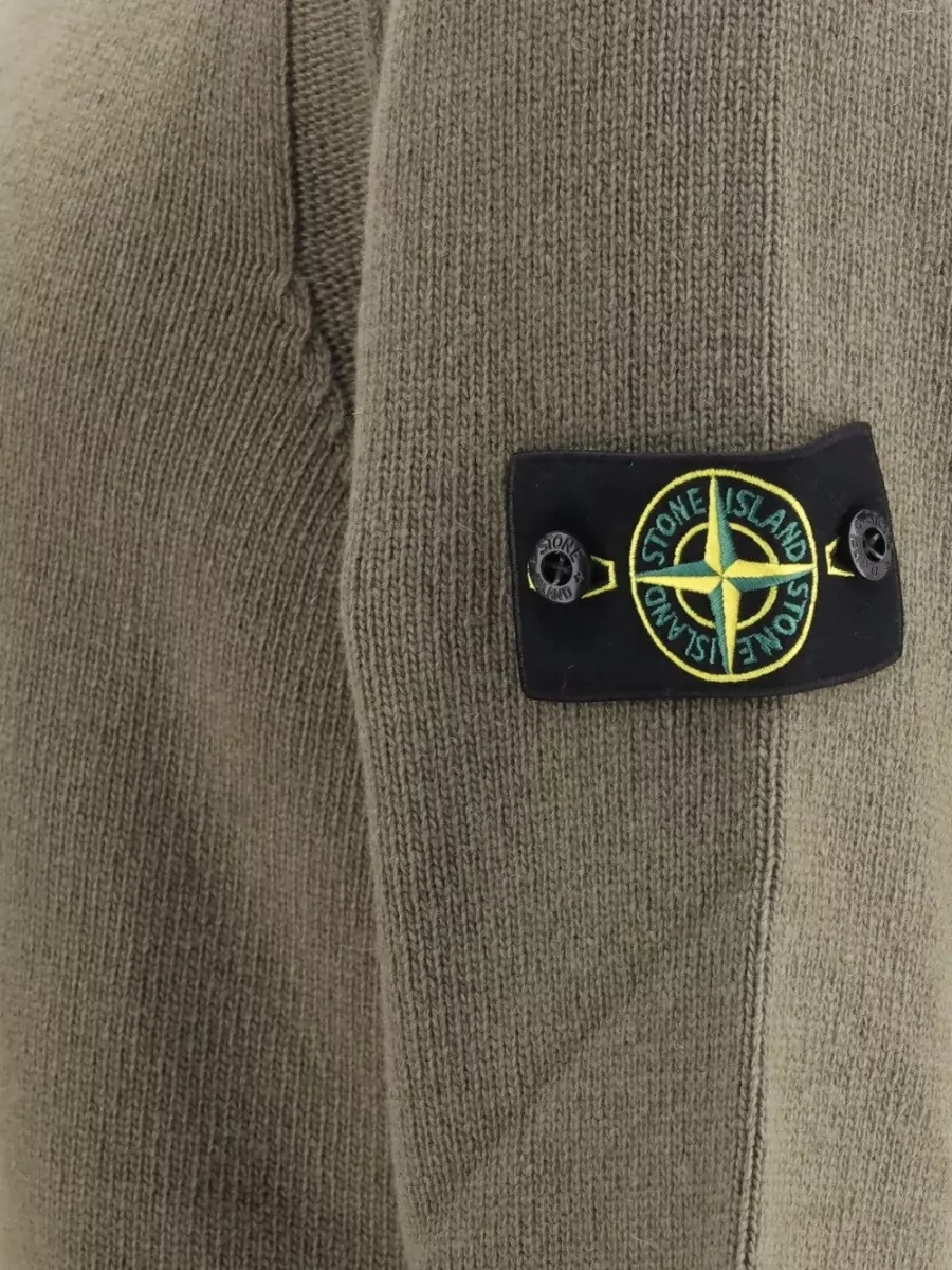 Stone Island Ribbed Crewneck Wool Jumper