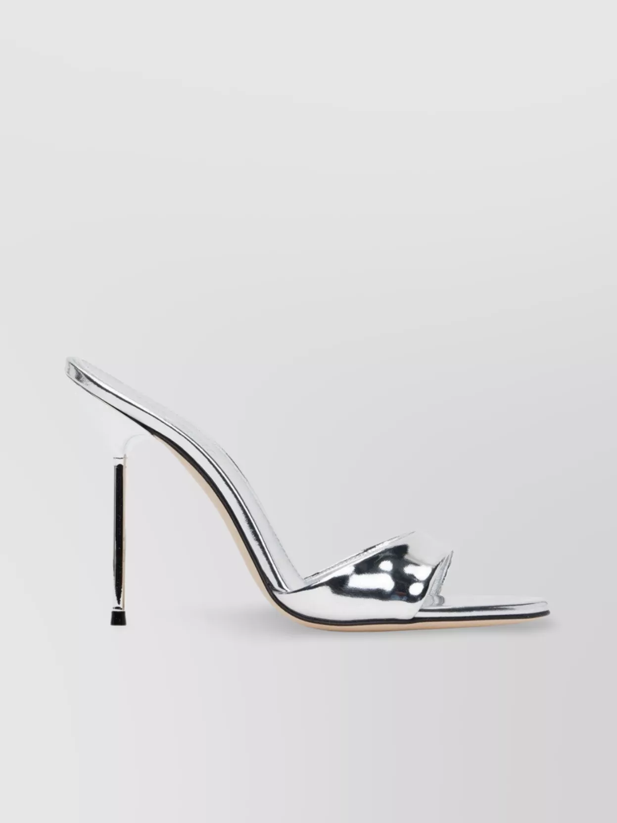 Paris Texas Lidia Mule Stiletto Heel Leather Sandals