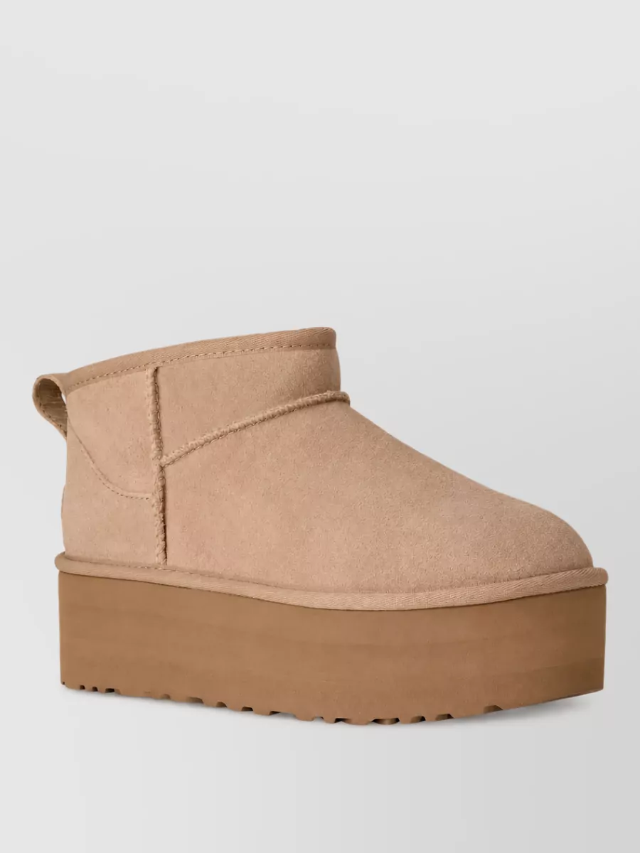 Ugg suede classic ultra mini platform ankle boots