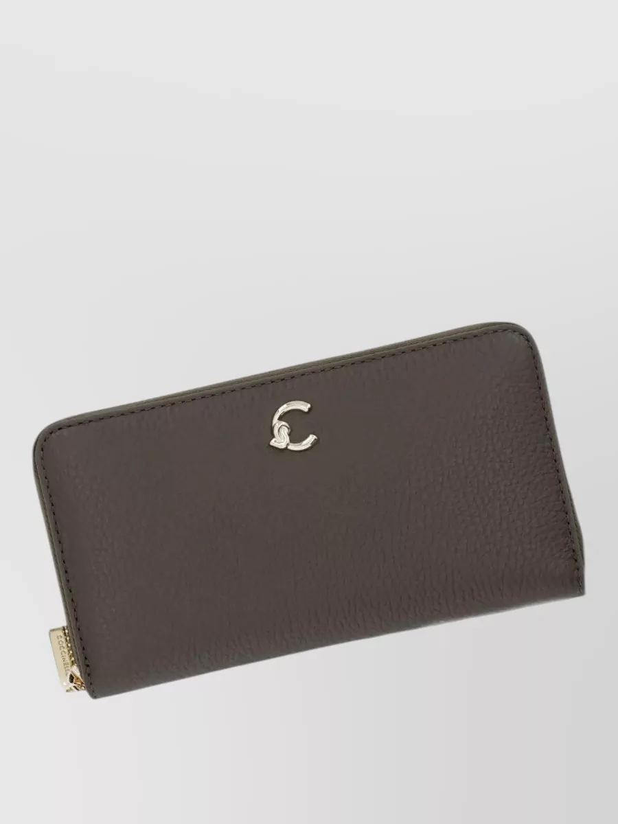 Coccinelle Pebbled Leather Zip-Around Wallet