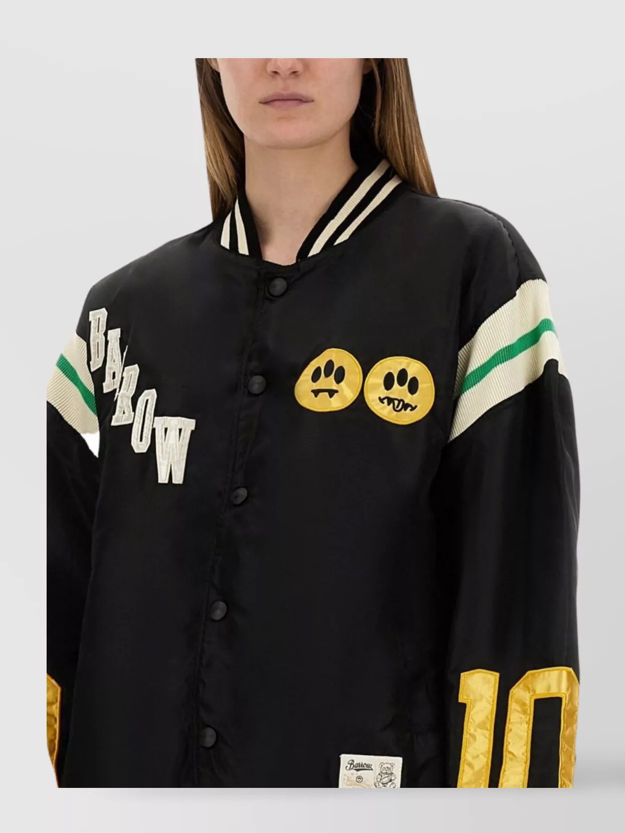 Barrow Graphic Back Satin Bomber Jacket