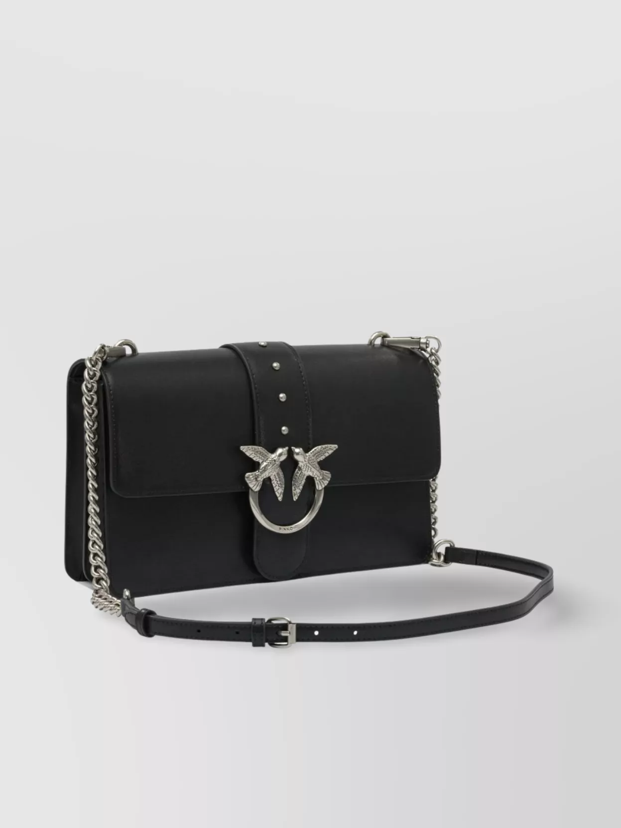 Pinko Love Bag One Leather Crossbody Bag