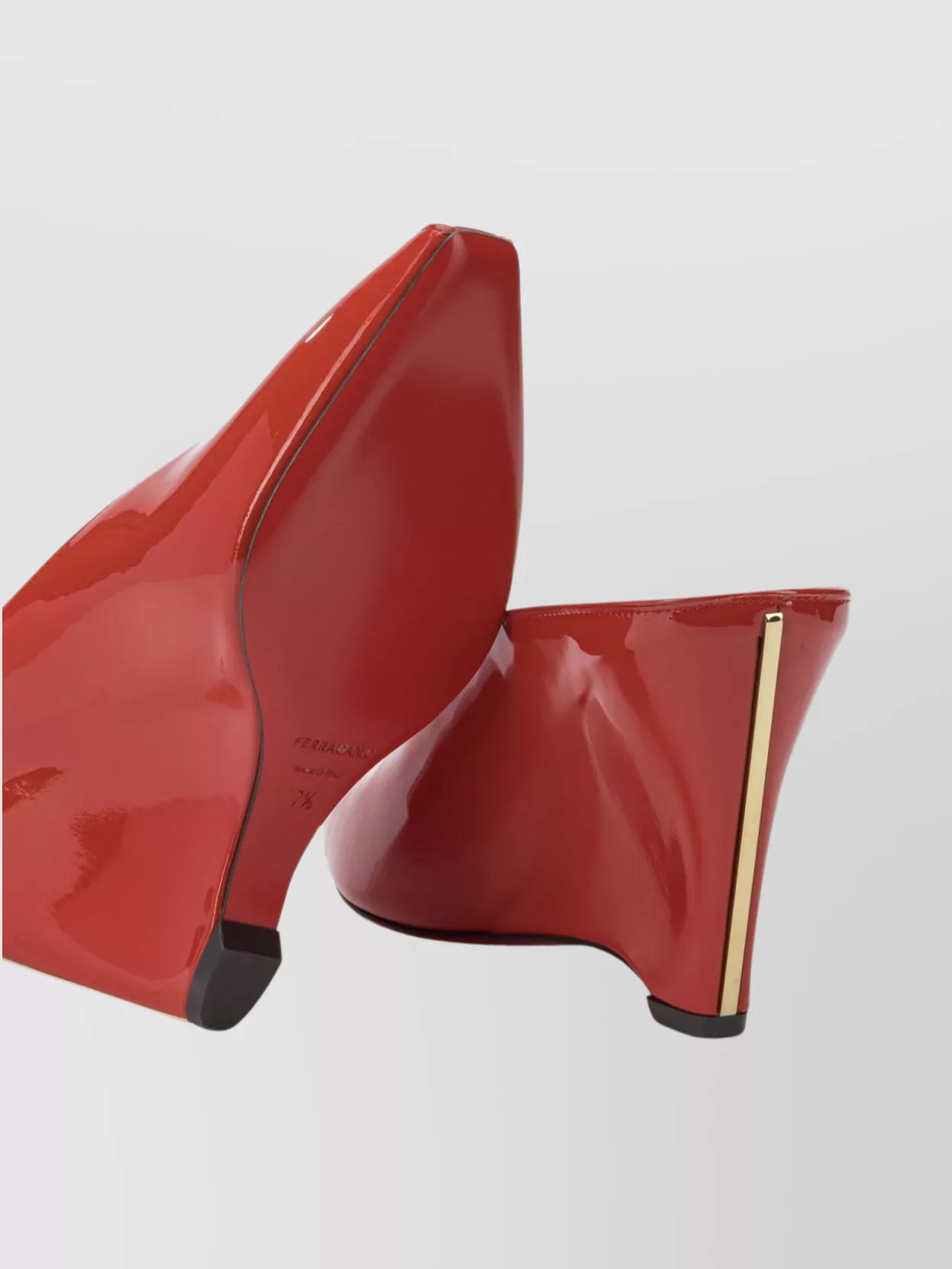 Ferragamo Stylish Peep Toe Wedge Heel Shoes