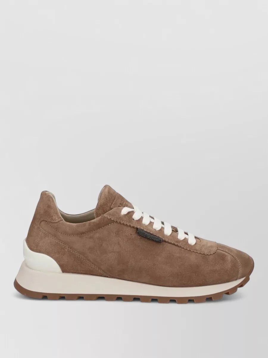 Brunello Cucinelli Suede Lace-Up Sneakers