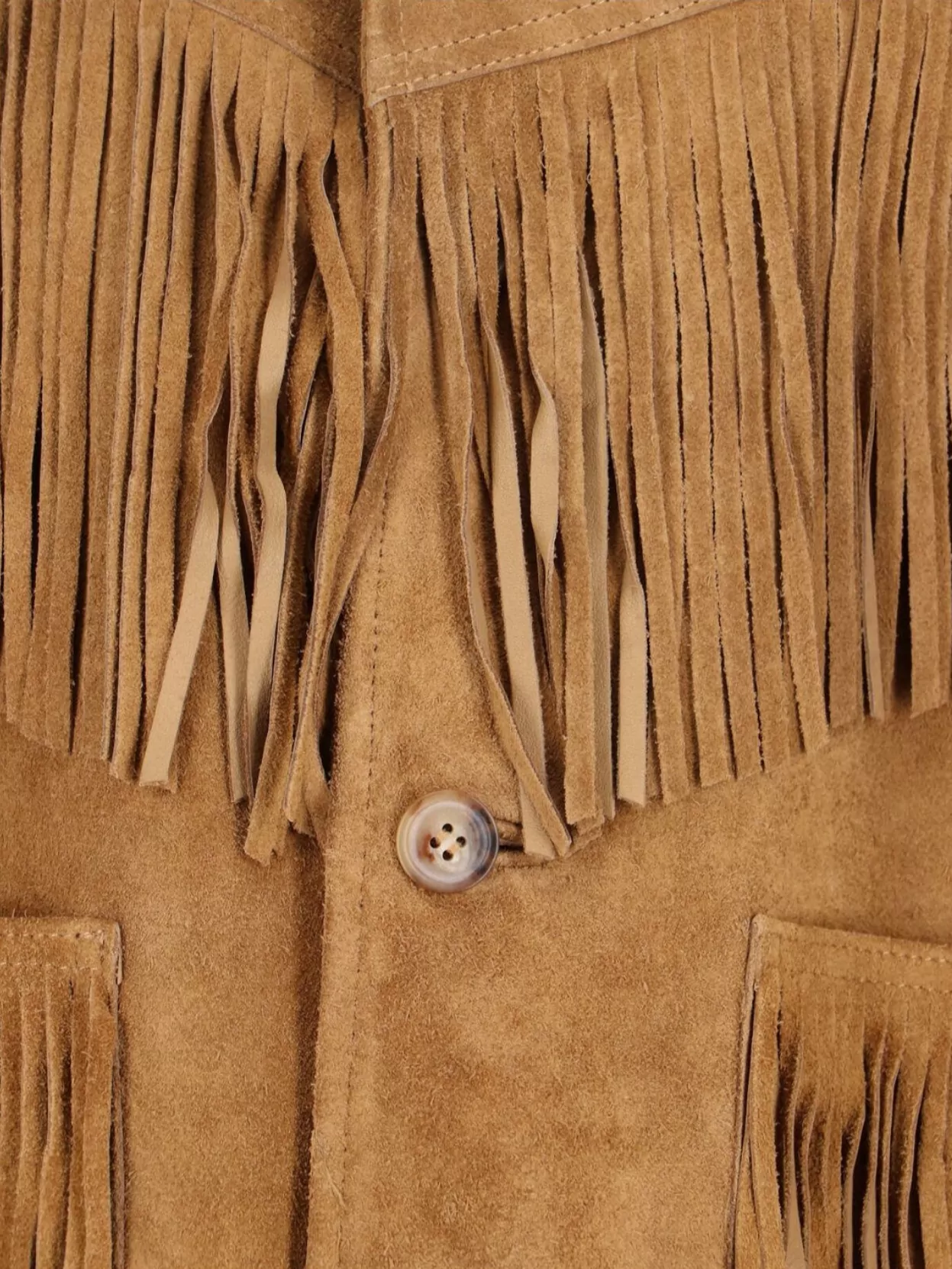 Polo Ralph Lauren Casual Jacket With Fringe And Pockets