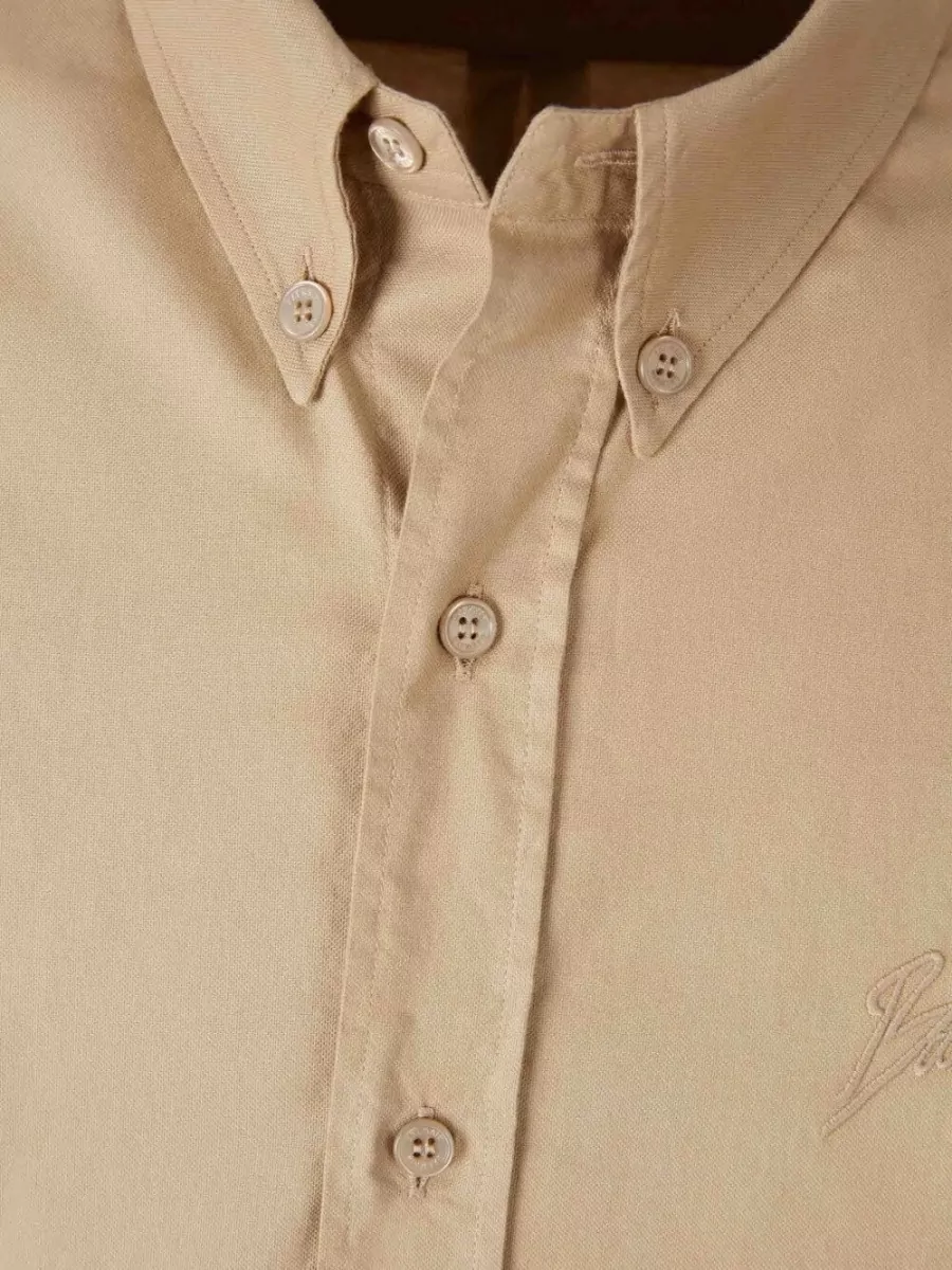 Balmain Logo Shirt Long Sleeves Button Down Collar