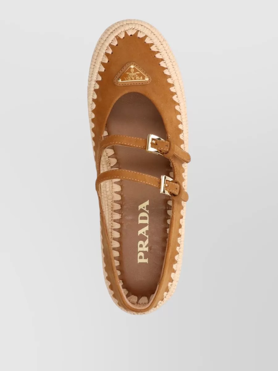 Prada Leather Espadrilles