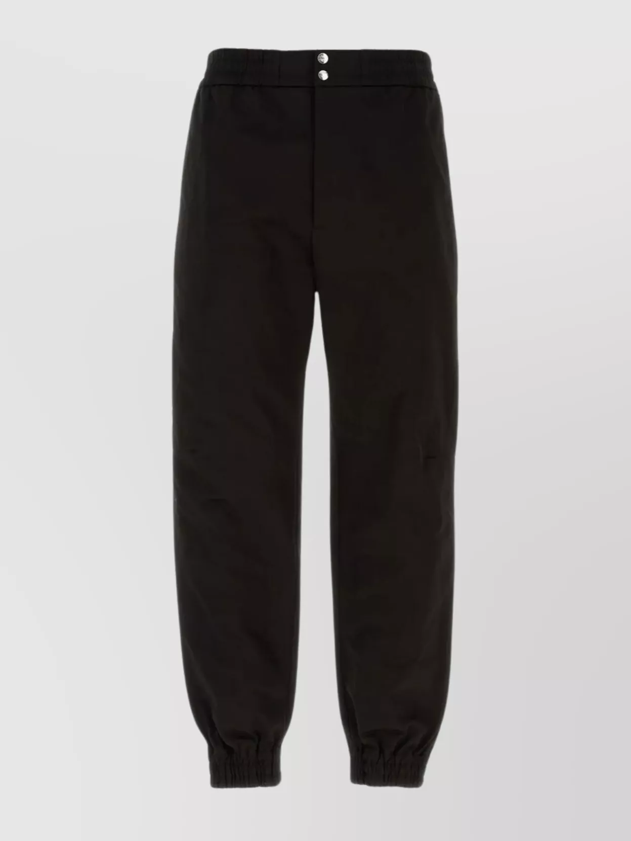 Shop Alexander Mcqueen Denim Pant With Elastic Cuffs And Waist In Brown