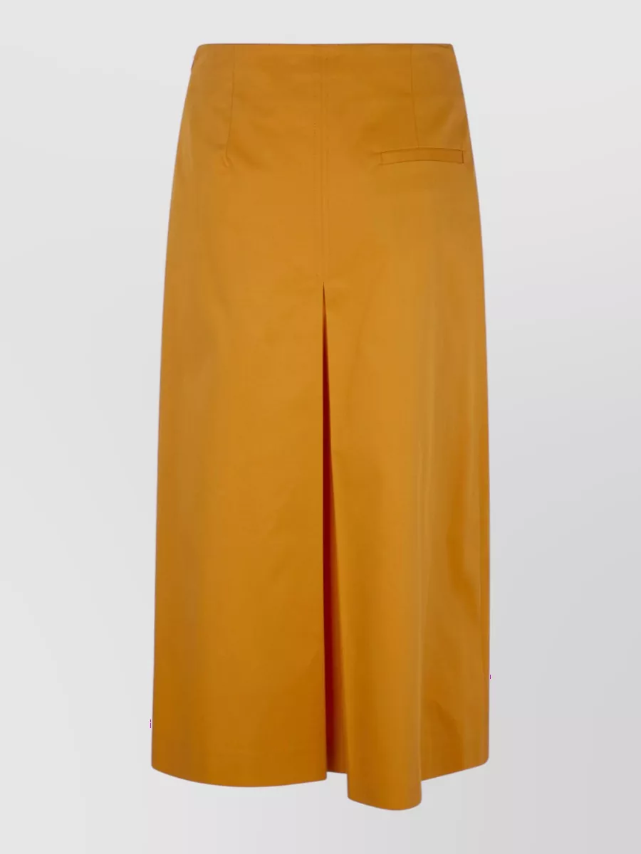 Drhope Pleated Cotton Twill Skirt