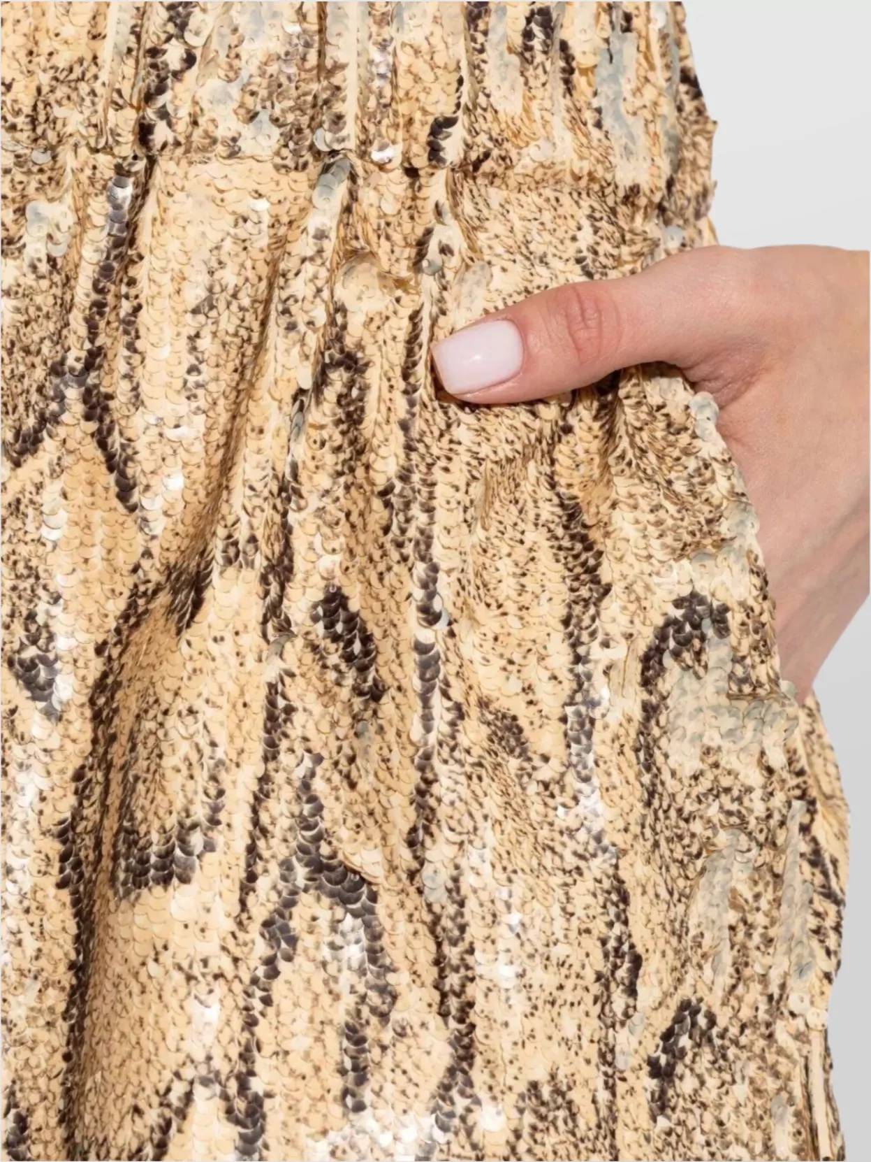 Shop Dries Van Noten Animal Print Sequin Embellished Knee-length Shorts